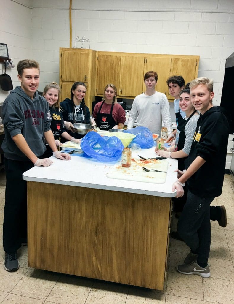 Kids Making Lasagna