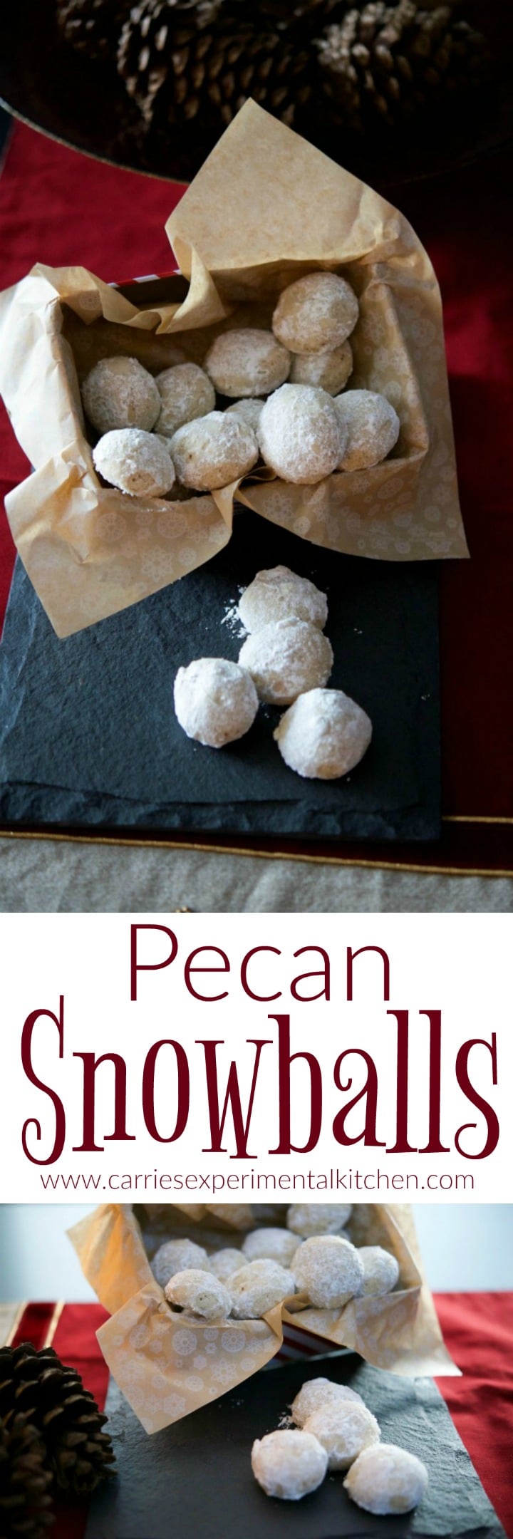 Pecan Snowballs are a rich, buttery pecan cookie rolled in confectioners sugar and make a delicious addition to your holiday cookie platters. #cookies #christmascookies #holidaybaking #holidays #christmas