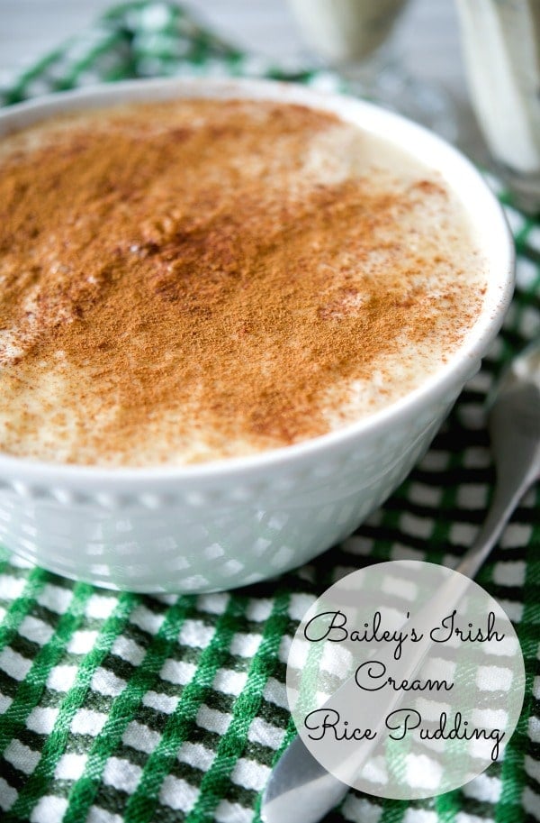 Bailey\'s Irish Cream Rice Pudding in a bowl.