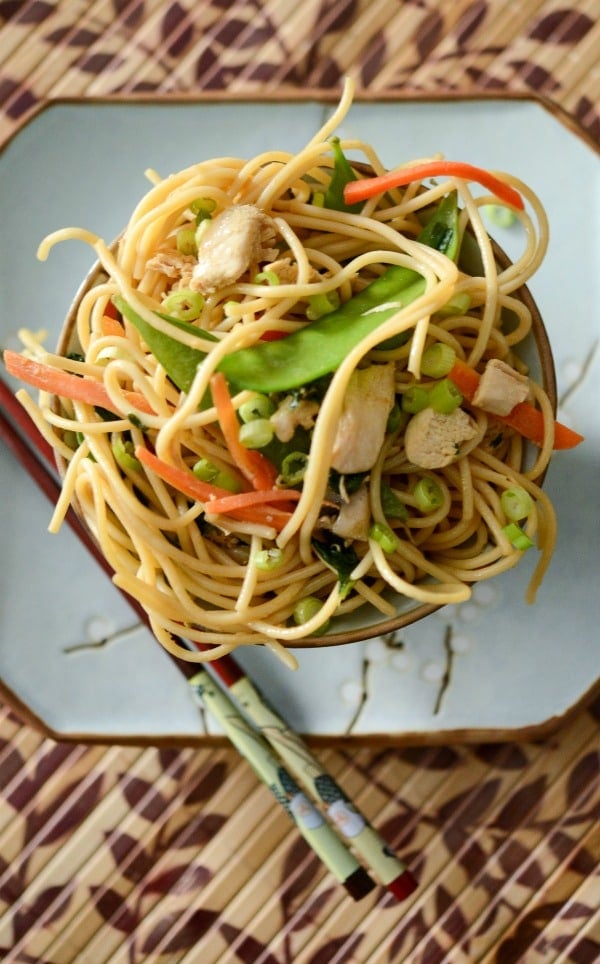 A bowl of Chicken Lo Mein