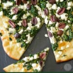 Spinach, Goat Cheese & Kalamata Olive Flatbread