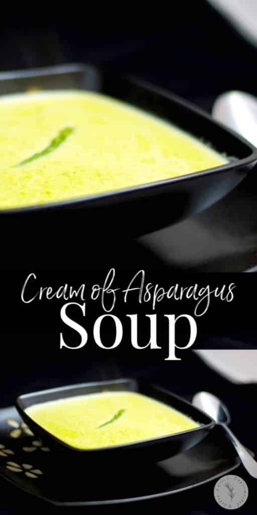 Cream of Asparagus Soup made with fresh green asparagus, milk and vegetable broth is a favorite way to utilize leftovers. 