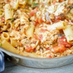 Italian Ground Chicken Pasta Skillet