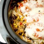 Tex Mex Chicken and Rice in a crock pot. 