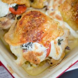 Caprese Stuffed Chicken Thighs