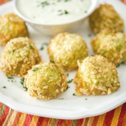 A plate of food Guacamole bites