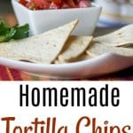 Homemade Tortilla Chips collage. 