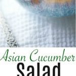 A collage photo of Asian Cucumber Salad