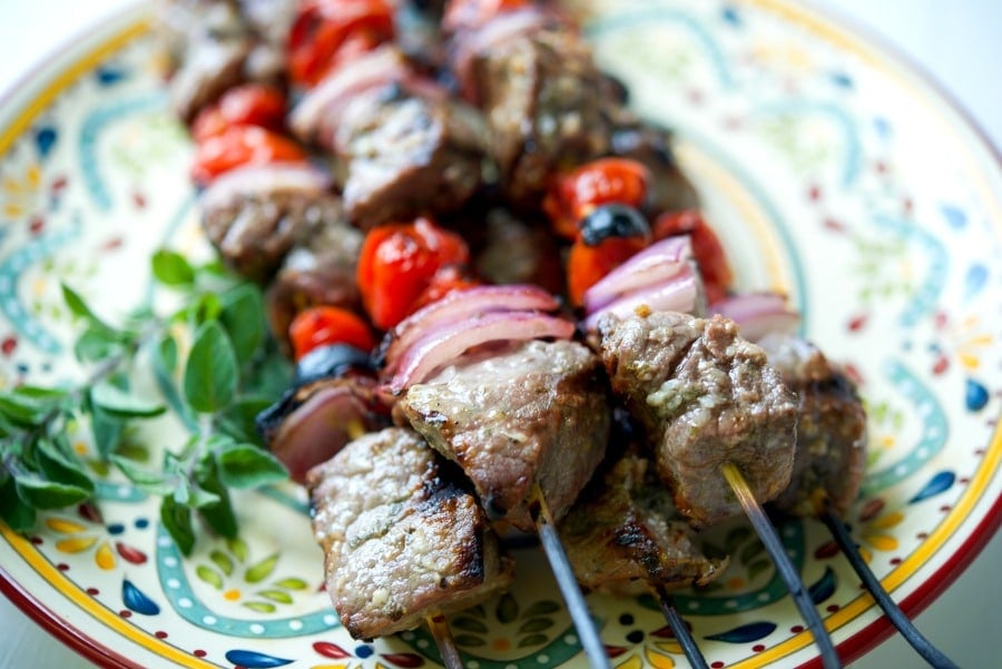 Greek Beef Skewers