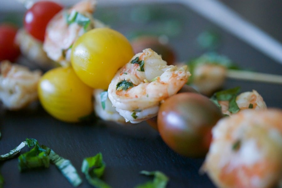 Lemon Basil Grilled Shrimp