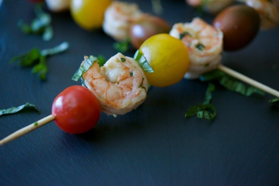 Lemon Basil Grilled Shrimp