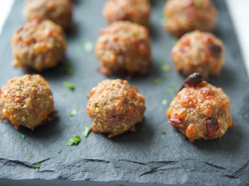 Cheesy Italian Sausage Meatballs Carrie S Experimental Kitchen