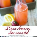 A collage photo of Strawberry Lemonade