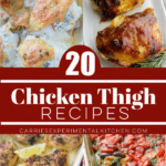 collage photo of four different chicken thigh recipes