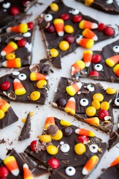 If you're not much of a baker, yet want to make something fun and festive; then this recipe for Halloween Candy Bark is perfect for you!