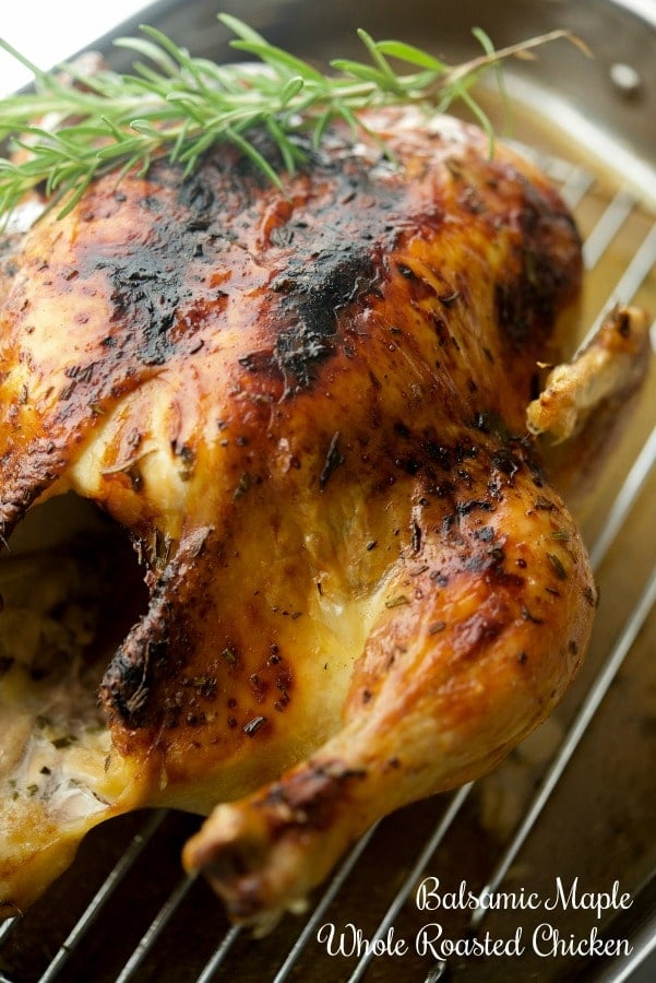 Try this Balsamic Maple Whole Roasted Chicken for Sunday family meals or weeknight dinners. It's simple to make and loaded with flavor. 