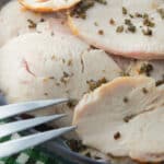 This recipe using fresh sage and minced garlic makes this Garlic & Sage Roasted Boneless Turkey Breast a simple, delicious Fall meal. 