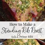 Prime rib roast or otherwise known as a standing rib roast, is so simple to make at home and is a special treat for holiday gatherings.