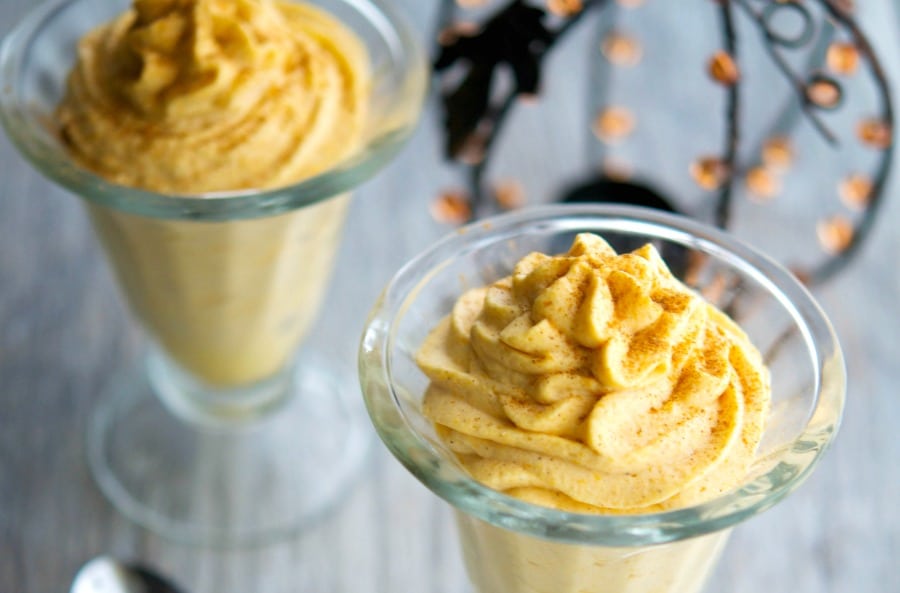 A glass of Pumpkin mousse 