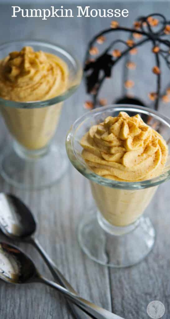 This Pumpkin Mousse made with egg whites, pumpkin puree, and heavy cream is deliciously light, airy and makes the perfect Fall snack.