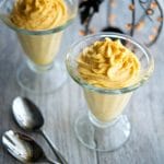 This Pumpkin Mousse made with egg whites, pumpkin puree, and heavy cream is deliciously light, yet decadent enough to serve after your Thanksgiving feast.