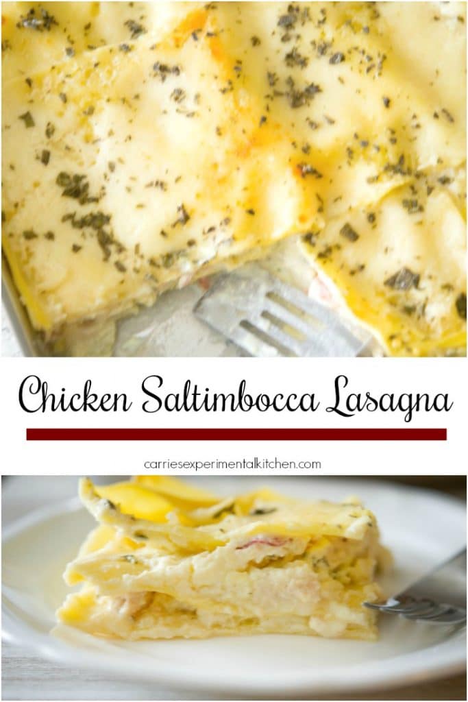 Chicken Saltimbocca Lasagna collage photo