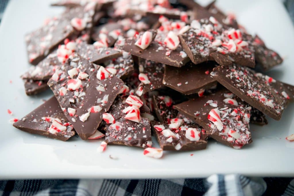 Dark Chocolate Candy Cane Bark