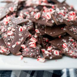 Dark Chocolate Candy Cane Bark