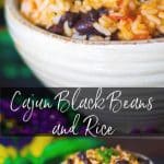 Cajun Black Beans and Rice is a tasty side dish made with beans, vegetables, rice and hot sauce to give it a little kick. 