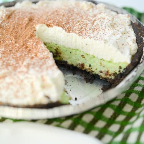 Chocolate Chip Mint Pie | Carrie’s Experimental Kitchen