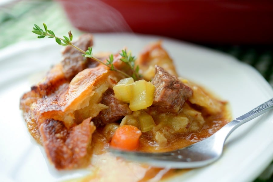 Guinness Steak and Leek Pie