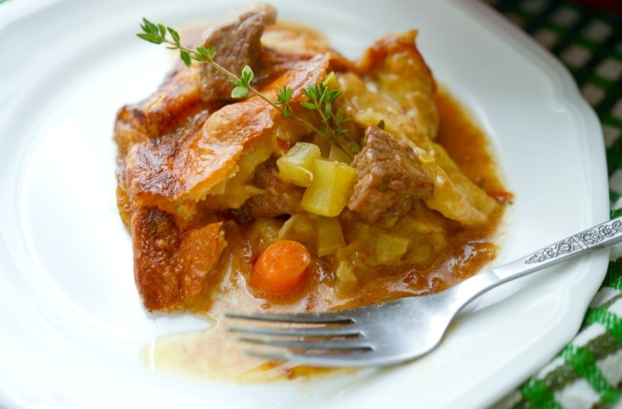 Guinness Steak and Leek Pie