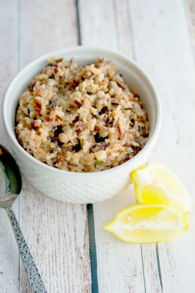 This Lemony Wild Rice Risotto is so light and flavorful, it would taste fantastic as a side dish served with any main entree. 