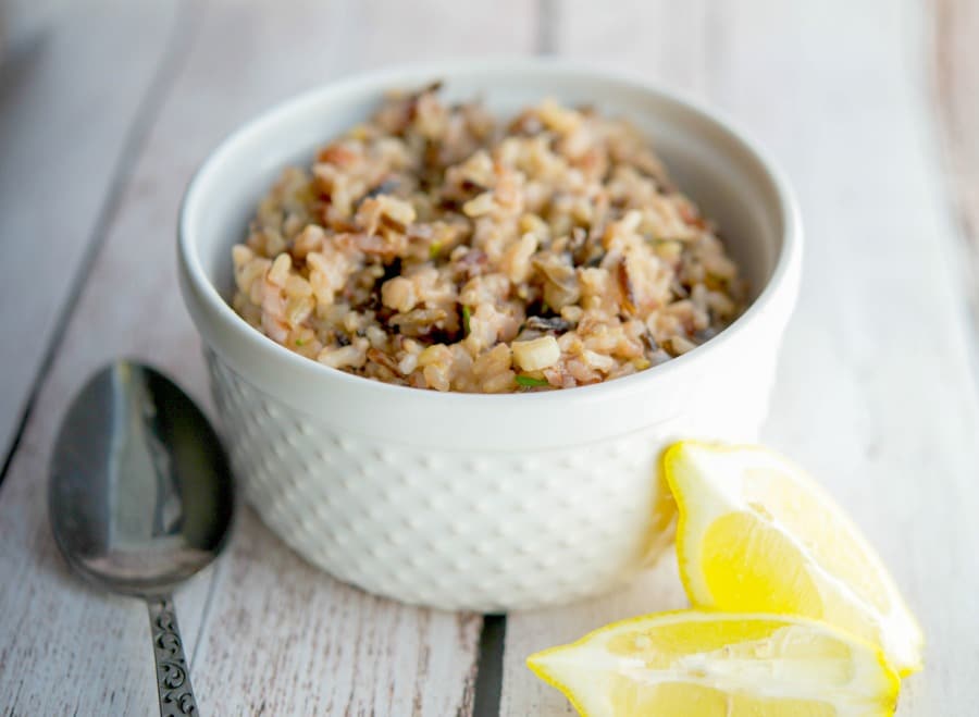 Lemony Wild Rice Risotto