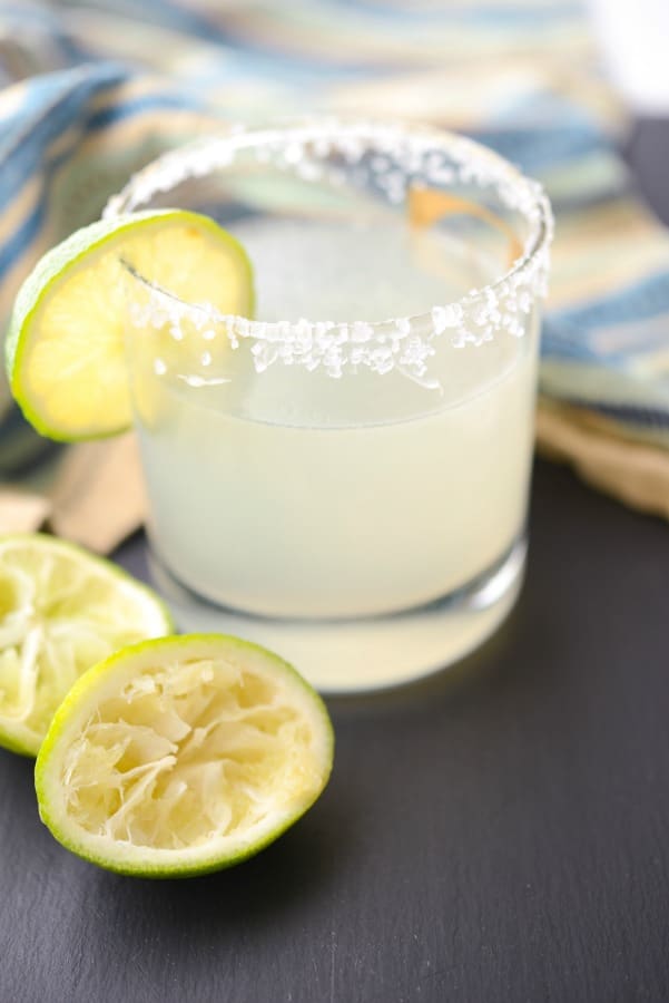 Enjoy the flavor of a classic Margarita at home made with Patron Silver Tequila, Contreau, fresh squeezed lime juice and simple syrup.