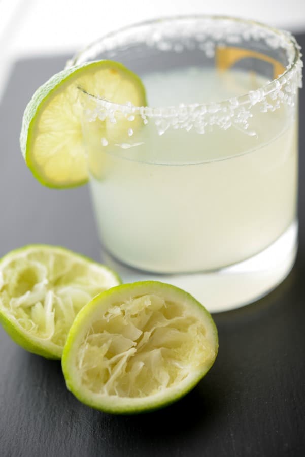 Enjoy the flavor of a classic Margarita at home made with Patron Silver Tequila, Contreau, fresh squeezed lime juice and simple syrup.