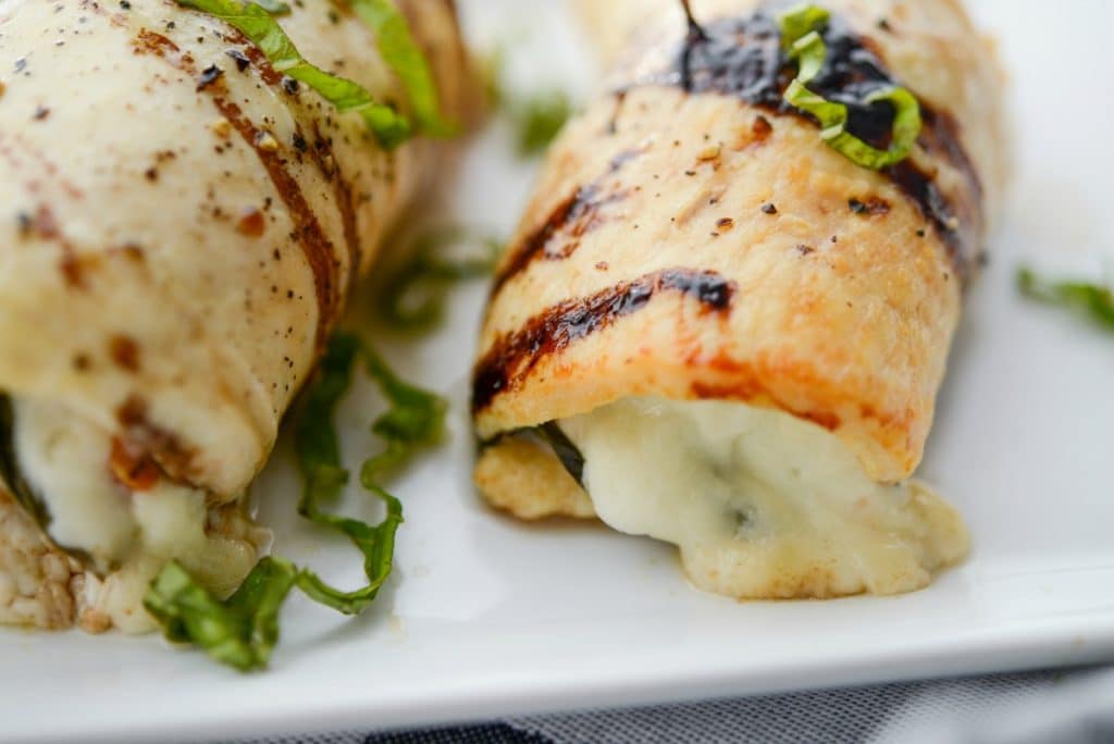 Caprese Stuffed Chicken Roll Ups