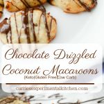 A dish of Chocolate Drizzled Coconut Macaroons