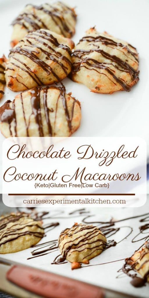 A dish of Chocolate Drizzled Coconut Macaroons