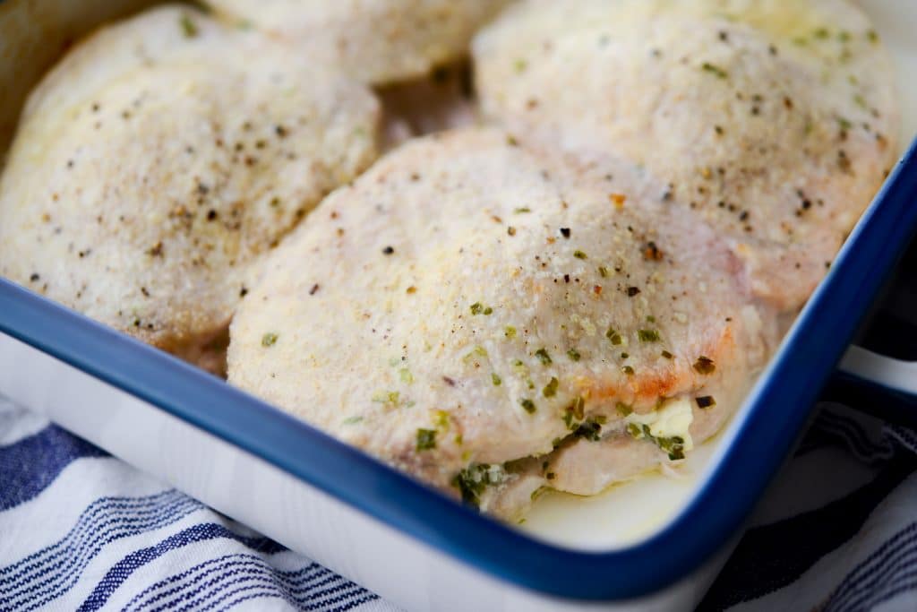 Cream Cheese and Chive Stuffed Pork Chops