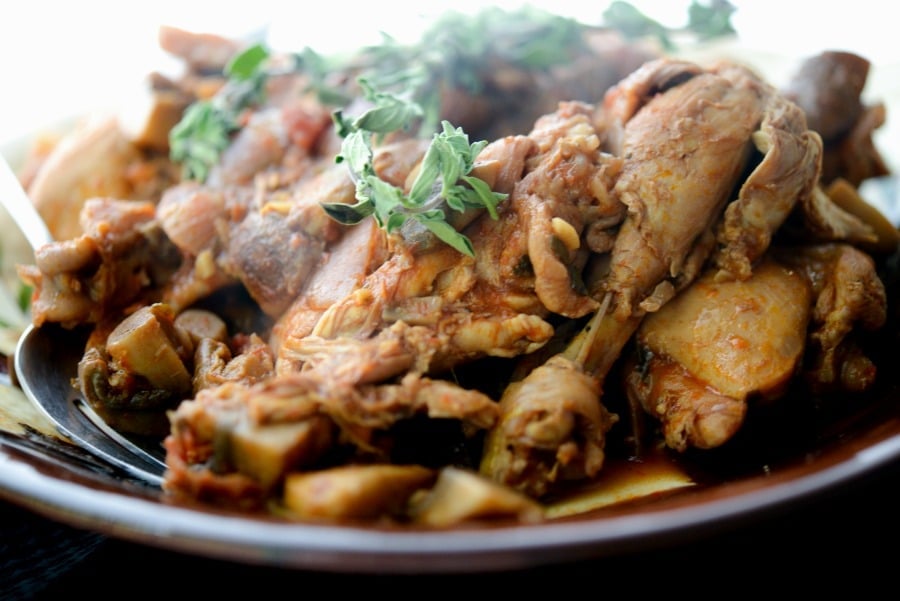 Chicken Cacciatore on a plate