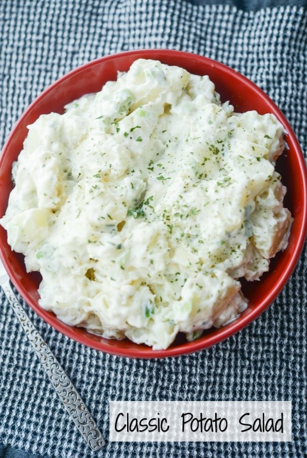 Summer gatherings are not complete without a simple, delicious Classic Potato Salad recipe. This one is so easy, you'll be making it all year round!