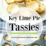 Enjoy one of your favorite desserts in individual portion sizes with these Key Lime Pie Tassies made with fresh key limes in a graham cracker crust.