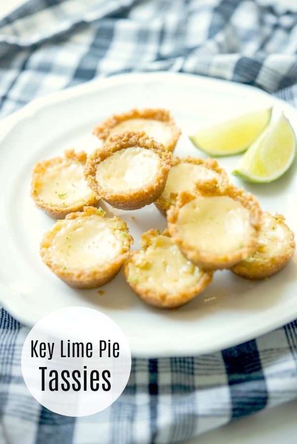 Enjoy one of your favorite desserts in individual portion sizes with these Key Lime Pie Tassies made with fresh key limes in a graham cracker crust.