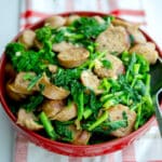 Italian Sausage with Broccoli Rabe is one of our family's favorite meals. It's quick to make, delicious, inexpensive and super easy! 