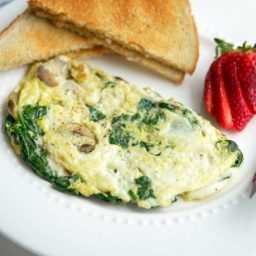 Spinach, Mushroom & Havarti Egg White Omelette