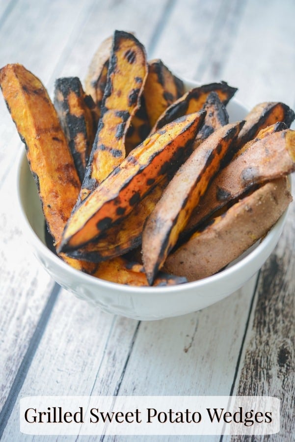 These Grilled Sweet Potato Wedges made with three ingredients are quick and easy to make, they will be your new favorite Summer side dish. 