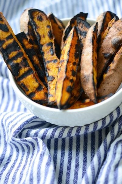 Healthy Grilled Sweet Potato Wedges