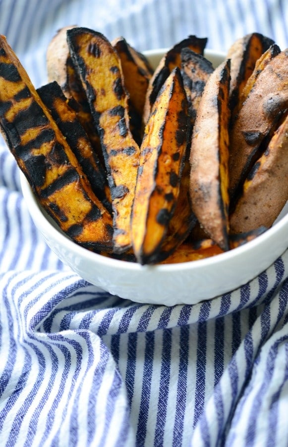 Healthy Grilled Sweet Potato Wedges 