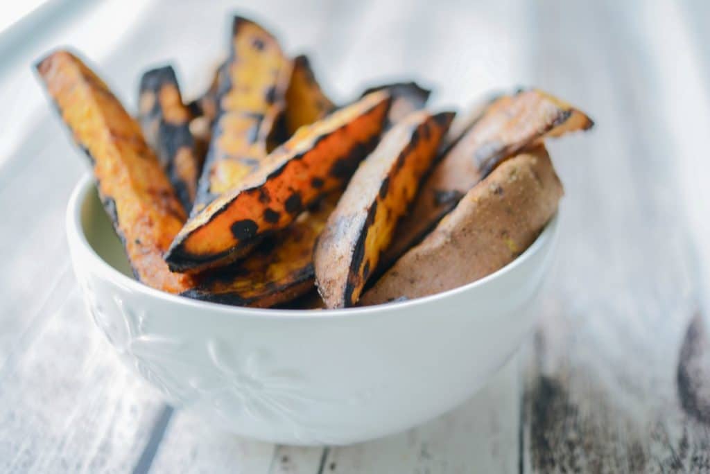 Grilled Sweet Potato Wedges Horizontal